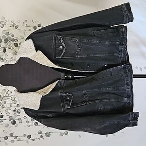 Celebrity pink 💗  black distressed jacket (#336)